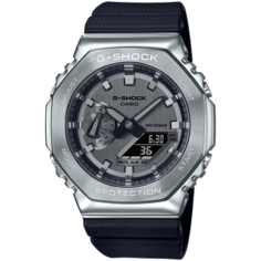 Наручные часы CASIO G-Shock GM-2100-1A, черный, серебряный