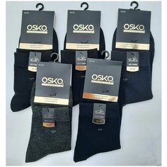 Носки OSKO, 5 пар, размер 41-47, серый, черный, синий