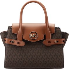 Сумка сэтчел MICHAEL KORS, фактура гладкая, коричневый