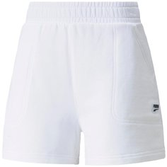 Шорты PUMA Downtown High Waist Shorts, размер L, белый