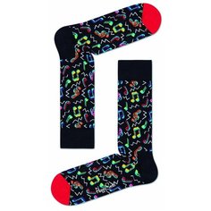 Носки Happy Socks, размер 36-40, мультиколор, черный, синий