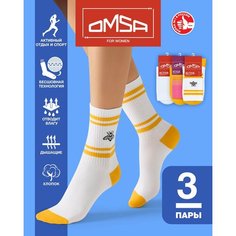 Носки Omsa, 3 пары, размер 35-38, мультиколор