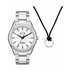 Наручные часы Armani Exchange Fitz, серебряный, белый