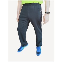 Брюки , размер 56 (3XL), черный, синий