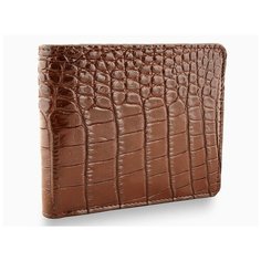 Кошелек Exotic Leather, фактура под рептилию, коричневый