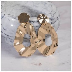 Серьги Queen Fair, размер/диаметр 6 мм, золотой