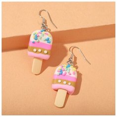 Серьги Queen Fair, полимерная глина, размер/диаметр 5 мм, мультиколор