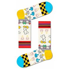 Носки Happy Socks, размер 29, бежевый, мультиколор, розовый