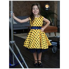 Платье Бушон, размер 134-140, желтый