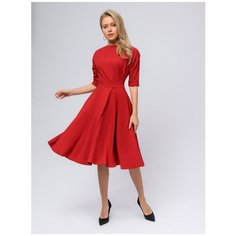 Платье 1001dress, размер 54-56, бордовый