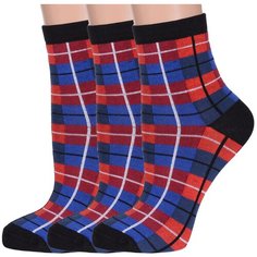 Носки LorenzLine, 3 пары, размер 23 (36-37), мультиколор