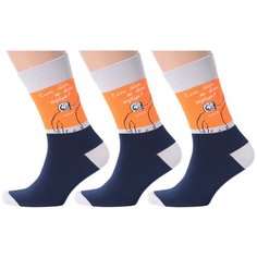Носки MoscowSocksClub, 3 пары, размер 25 (38-40), мультиколор
