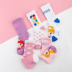 Носки Kaftan 5 пар, размер 16-18, мультиколор, розовый