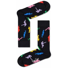 Носки Happy Socks, размер 41-46, мультиколор, черный