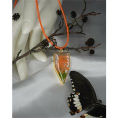 Колье charms_smola, эпоксидная смола, длина 45 см, бесцветный, золотой Charm`S