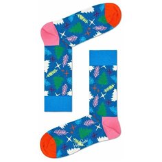 Носки Happy Socks, 2 пары, размер 41-46, синий, мультиколор