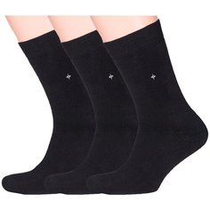 Носки RuSocks, 3 пары, размер 25 (38-40), черный