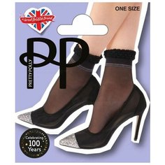 Носки Pretty Polly, размер S-M-L, черный, серебряный