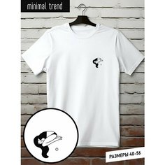 Футболка minimal trend, размер 3XL, белый