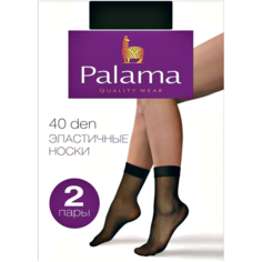 Носки Palama, 40 den, 2 пары, размер 23-25, черный