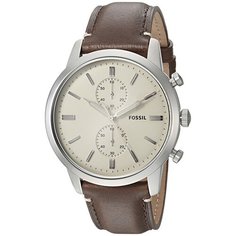 Наручные часы FOSSIL Townsman, коричневый, серебряный