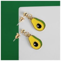 Серьги пусеты Queen Fair, эмаль, размер/диаметр 3 мм, мультиколор, желтый