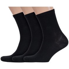 Носки RuSocks, 3 пары, размер 25-27 (38-41), черный