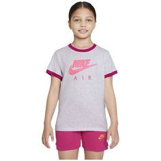 Футболка NIKE, размер 10-12Y, белый, розовый