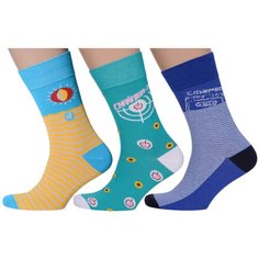 Носки MoscowSocksClub, 3 пары, размер 25 (38-40), мультиколор