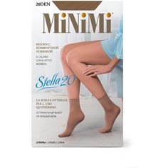 Носки MiNiMi, 20 den, 2 пары, размер 0 (one size), бежевый