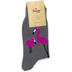 Носки St. Friday Носки с рисунками St.Friday Socks x Антон тут рядом, размер 42-46, серый, черный, розовый