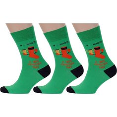 Носки MoscowSocksClub, 3 пары, размер 25 (38-40), зеленый