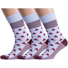 Носки MoscowSocksClub, 3 пары, размер 25 (38-40), голубой