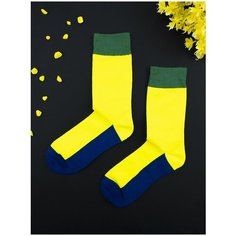 Носки 2beMan, размер 38-44, зеленый, синий, желтый
