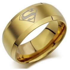 Кольцо 2beMan, размер 18.5, ширина 8 мм, золотой, серебряный