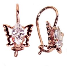 Серьги The Jeweller, красное золото, 585 проба, фианит