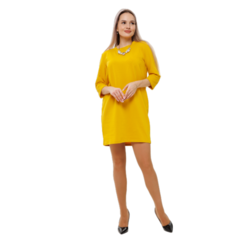 Платье Elena Tex, размер 54, желтый