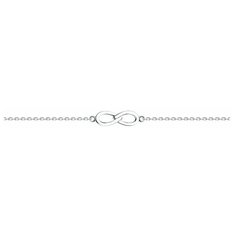 Браслет Diamant, серебро, 925 проба, родирование, длина 24 см.
