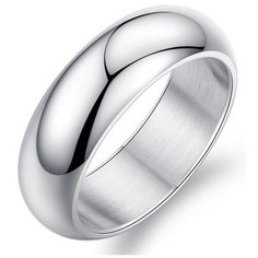 Кольцо помолвочное 2beMan, размер 17.5, ширина 7 мм, серебряный