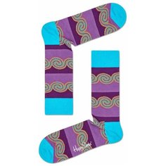 Носки Happy Socks, размер 41-46, фиолетовый, мультиколор, оранжевый