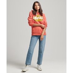 Худи Superdry, размер 6, оранжевый