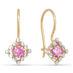 Серьги The Jeweller, красное золото, 585 проба, фианит