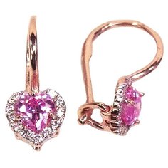 Серьги The Jeweller, красное золото, 585 проба, фианит