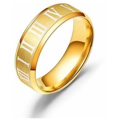 Кольцо 2beMan, размер 21, ширина 8 мм, золотой