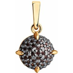 Подвеска Diamant, серебро, 925 проба, золочение, фианит