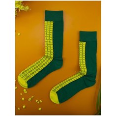 Носки 2beMan, размер 39-44, зеленый, желтый