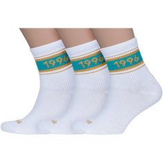 Носки MoscowSocksClub, 3 пары, размер 29 (44-46), белый