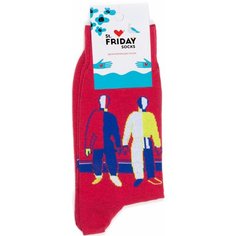 Носки St. Friday Носки St.Friday Socks x Русский Музей, размер 34-37, белый, синий, красный