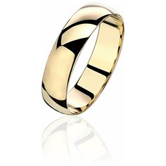 Кольцо обручальное Эстет, желтое золото, 585 проба, размер 22.5, Желтый