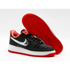 Кроссовки NIKE Air Force 1 Low, полнота D, размер 10,5US, черный, красный